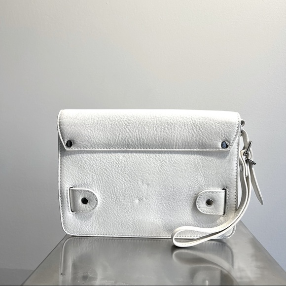 COPY - PROENZA SCHOULER white grainy calf skin Italian leather PS11 Wristlet cl… - Picture 9 of 13